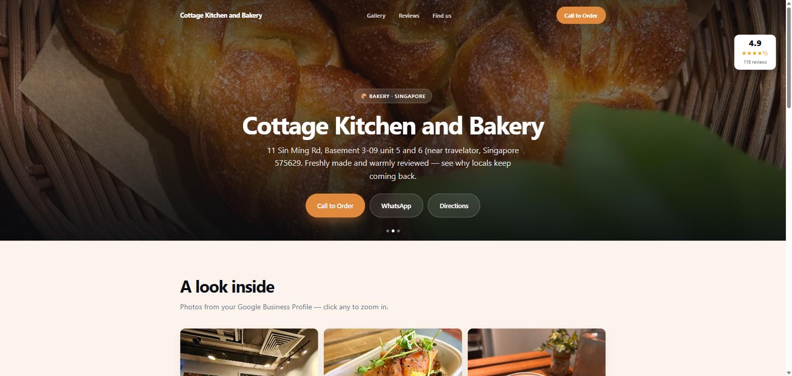 Demo site for Cottage Kitchen and Bakery