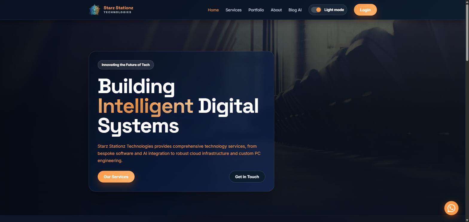Starz Stationz Technologies homepage